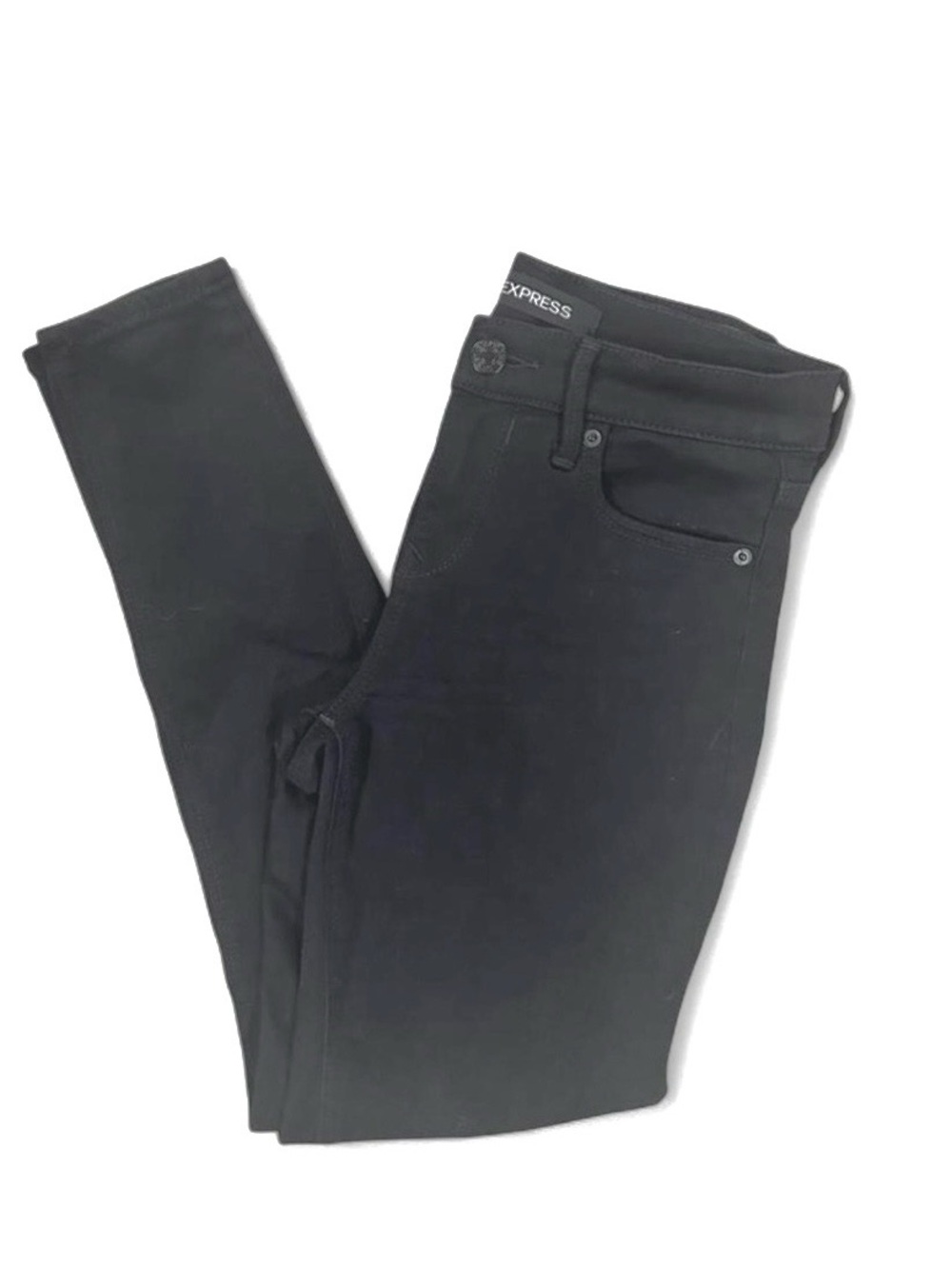 Express Black Mid-Rise Stretch Women’s Jean Leggings Size 2 (Short)